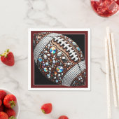 Serviette En Papier Bling Football Party Big Game Bowl Jeu (En situation)