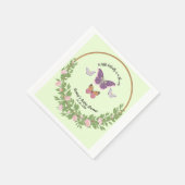 Serviette En Papier Bliss papillon : Baby shower Napkin (Coin)