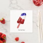 Serviette En Papier Bloc de glace bleu et blanc patriotique (En situation)