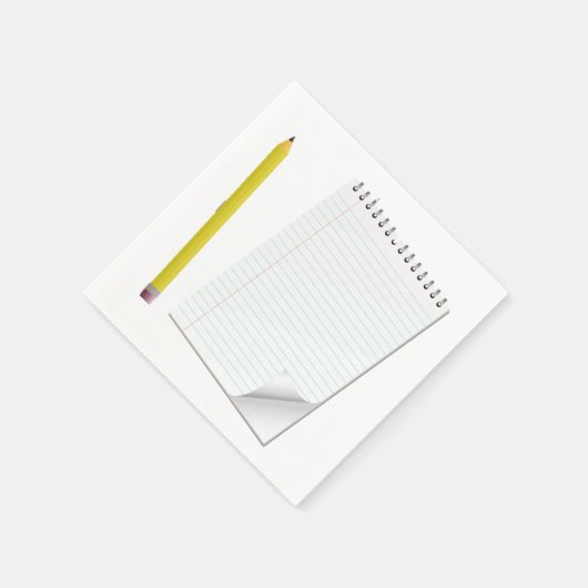 Serviette En Papier Bloc-Notes Et Papier Crayon (Coin)