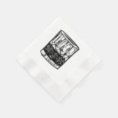 Serviette En Papier Bloc Whiskey Imprimer Cocktail Jeu de serviettes (Coin)
