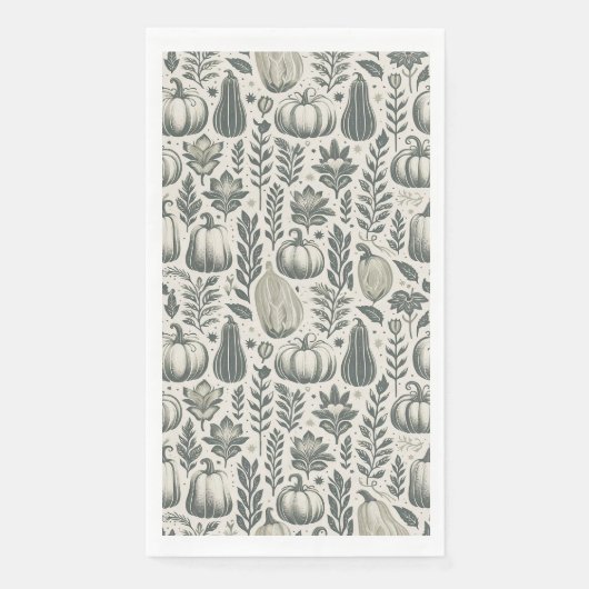 Serviette En Papier Blocage des gourmandises d'automne Imprimer en ver (Devant)