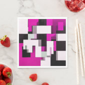 Serviette En Papier Blocs abstraits violets (En situation)