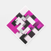Serviette En Papier Blocs abstraits violets (Coin)