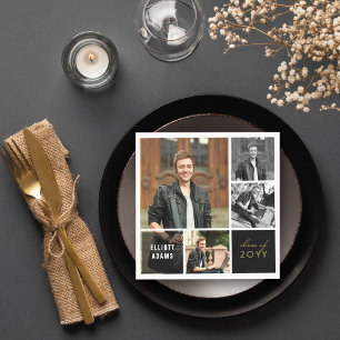 Serviette En Papier Blocs Carrés simples 4 Photos Fête de graduation M