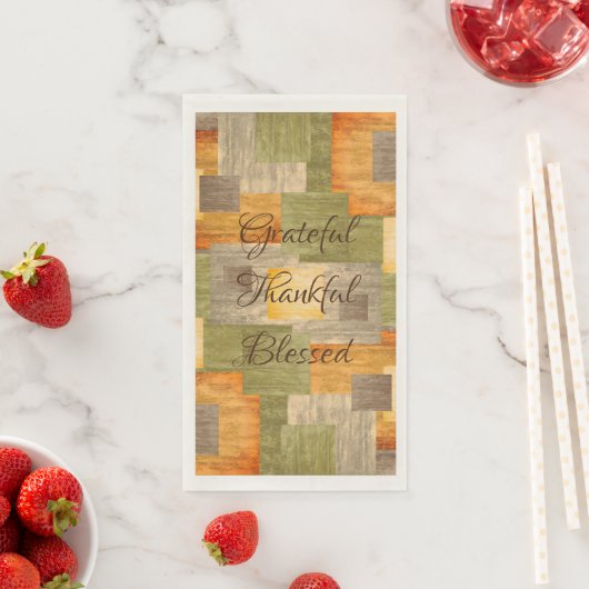 Serviette En Papier Blocs couleur automne (En situation)