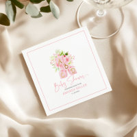 Blocs d'alphabet joliment rose fleuri