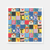 Serviette En Papier Blocs de contrôle de caractères LOONEY TUNES™ (Devant)