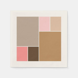 Serviette En Papier Blocs de couleurs de coquillage