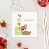 Serviette En Papier Blocs de jouets mignons à l'ours et à l'alphabet (En situation)