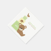 Serviette En Papier Blocs de jouets mignons à l'ours et à l'alphabet (Coin)