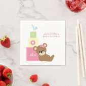 Serviette En Papier Blocs de jouets mignons à l'ours et à l'alphabet (En situation)