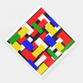 Serviette En Papier Blocs rouge, jaune, noir, bleu et vert (Coin)