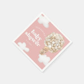 Serviette En Papier Blonde Ours Teddy Bearly Wait Baby shower rose (Coin)