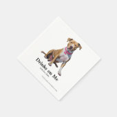 Serviette En Papier Blonde Pitbull Mix Cocktail Napkin (Coin)
