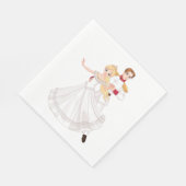Serviette En Papier Blonde Princess and Charming Prince Fairytale (Coin)