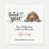 Serviette En Papier Bloodhound Chien Mariage Cocktail (Devant)