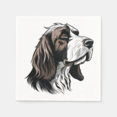 Serviette En Papier Bloodhound dog portrait (Devant)