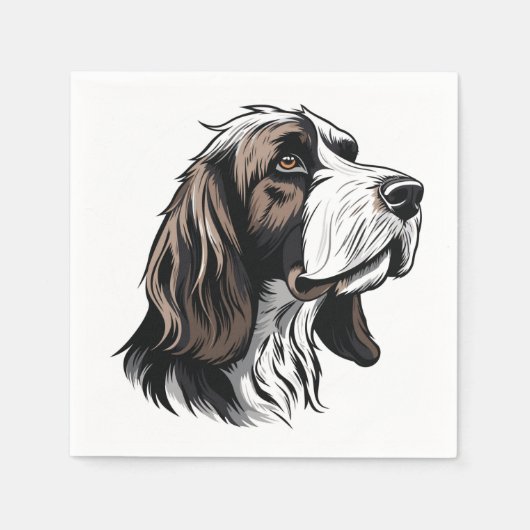 Serviette En Papier Bloodhound dog portrait (Devant)