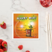 Serviette En Papier Bloody Mary-Tangerine Papier Arrière - plan Napkin (En situation)