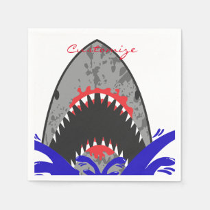 Serviette En Papier Bloody Shark Jaws Thunder_Cove