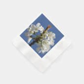 Serviette En Papier Bloom du printemps blanc (Coin)