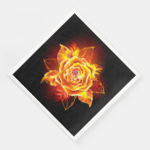 Serviette En Papier Blooming Fire Rose (Coin)