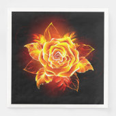 Serviette En Papier Blooming Fire Rose (Devant)