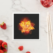 Serviette En Papier Blooming Fire Rose (En situation)