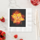Serviette En Papier Blooming Fire Rose (En situation)
