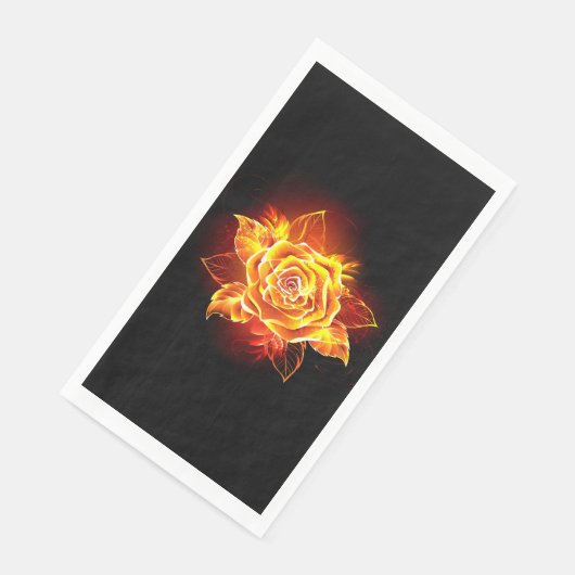 Serviette En Papier Blooming Fire Rose (Coin)