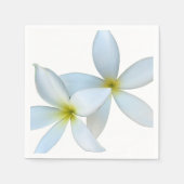Serviette En Papier Blooms de la Plumeria blanche (Devant)