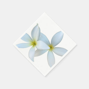 Serviette En Papier Blooms de la Plumeria blanche