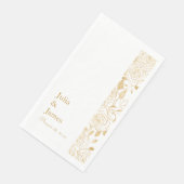 Serviette En Papier Blooms dorés (Coin)