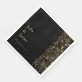Serviette En Papier Blooms dorés (Coin)