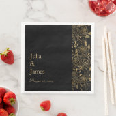 Serviette En Papier Blooms dorés (En situation)