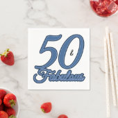 Serviette En Papier Blue 50 et Fabulous 50th Birthday Party (En situation)