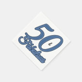 Serviette En Papier Blue 50 et Fabulous 50th Birthday Party (Coin)