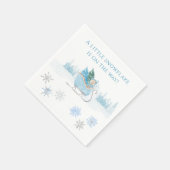 Serviette En Papier Blue A Little Snowflake Baby shower (Coin)