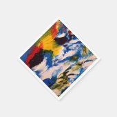 Serviette En Papier Blue Abstrait Art Standard Cocktail Napkin (Coin)