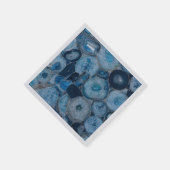 Serviette En Papier Blue Agate Gemstone Cocktail Napkins (Coin)