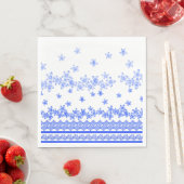 Serviette En Papier Blue and White floral design, (En situation)