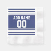 Serviette En Papier Blue and White Jersey Stripes Custom (Devant)