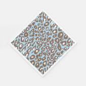 Serviette En Papier Blue and White Leopard Print (Coin)