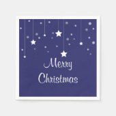 Serviette En Papier Blue and White Stars Holiday (Devant)