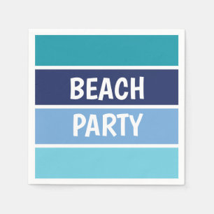Serviette En Papier Blue Beach Party
