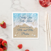 Serviette En Papier Blue Beach Waves Sandy Toes (En situation)