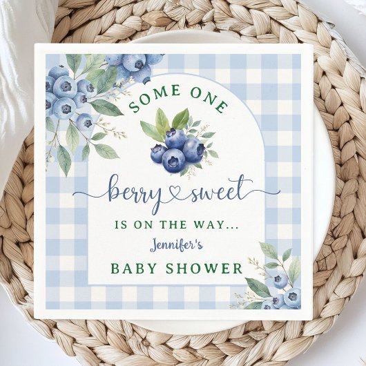 Serviette En Papier Blue Berry Baby shower Berry Sweet Papier Napkin