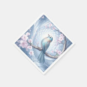 Serviette En Papier Blue Bird Floral Napkins (Coin)