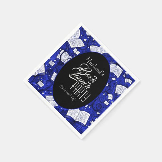 Serviette En Papier Blue Book Launch Party (Coin)